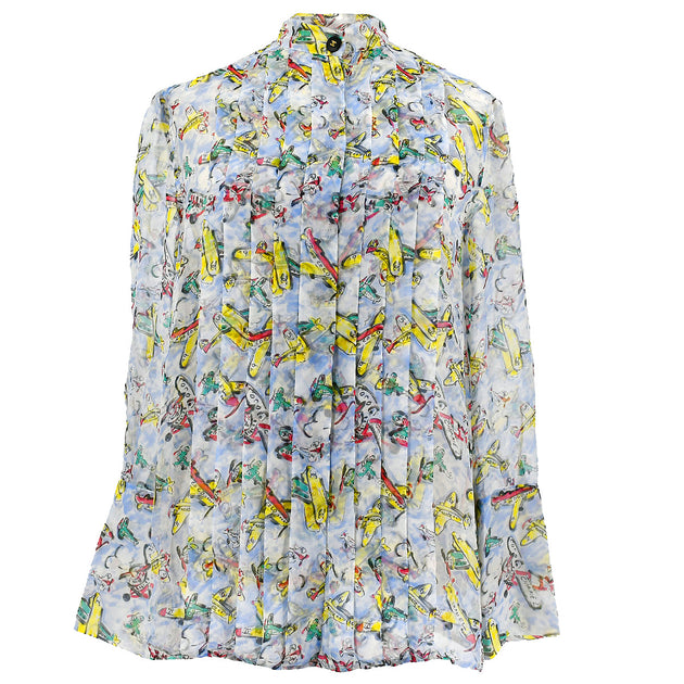 Louis Vuitton Rainbow Monogram Short-sleeved Denim Shirt Indigo. Size M0