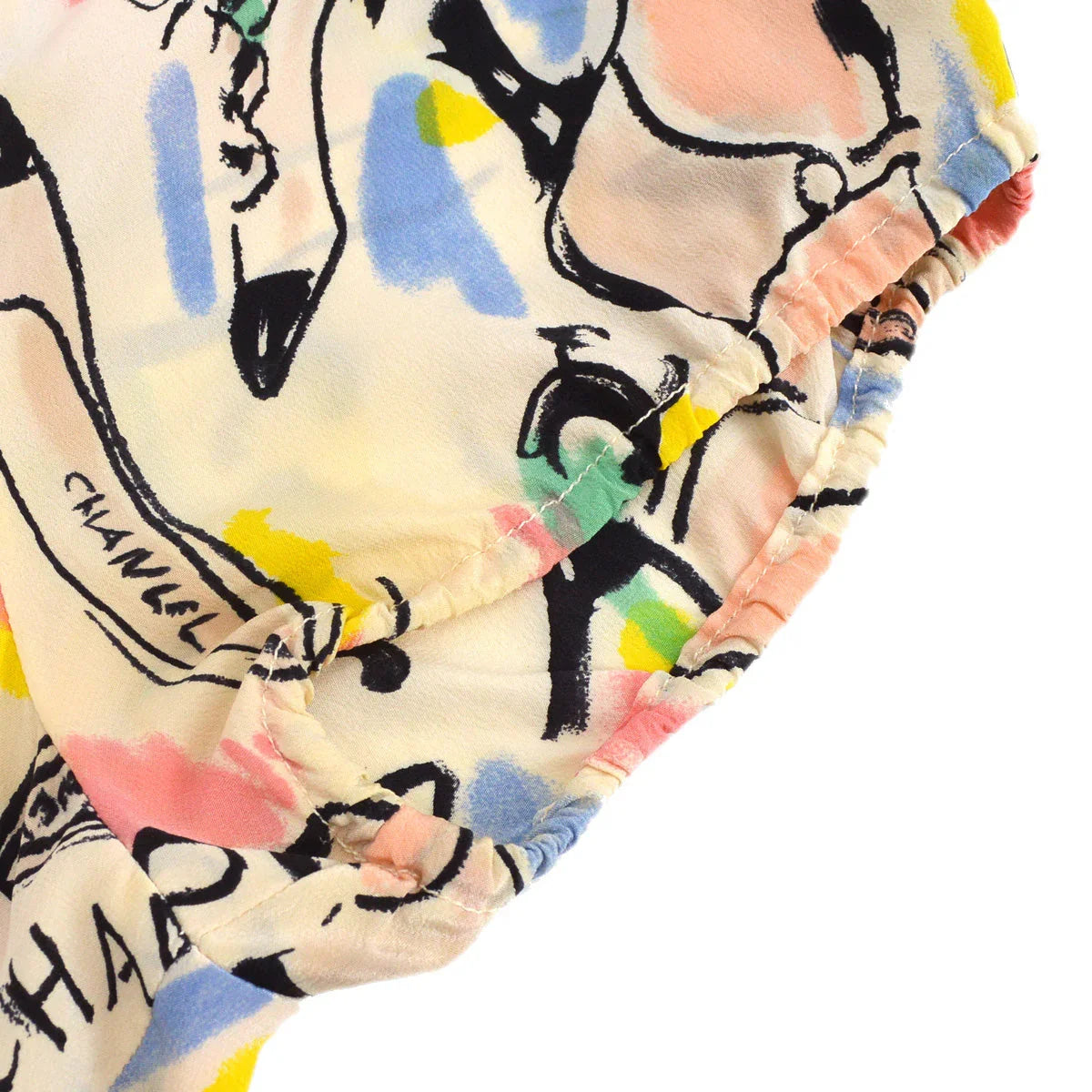 Chanel Shoe Print Silk Dress