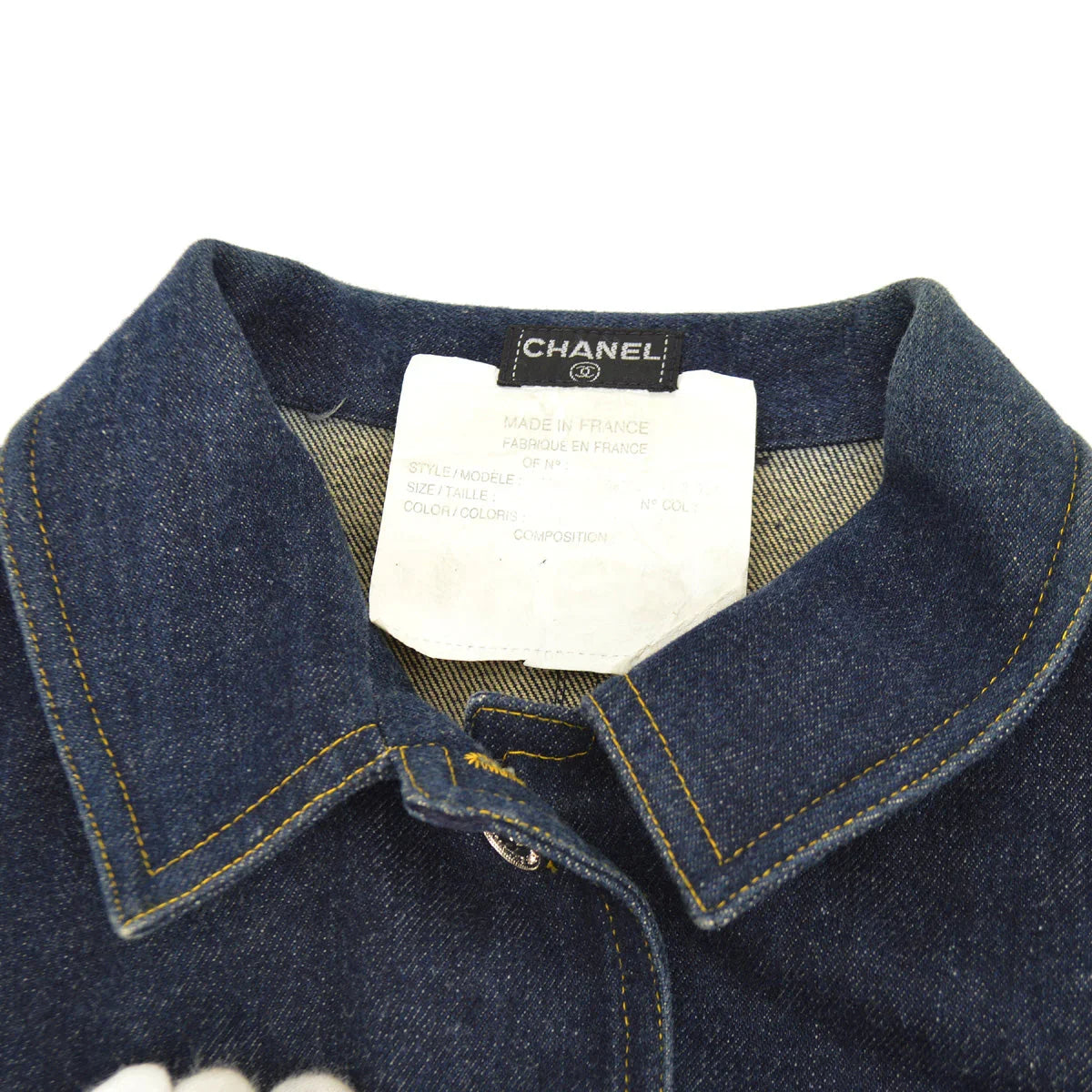 Chanel 1997 CC logo-buttons denim dress