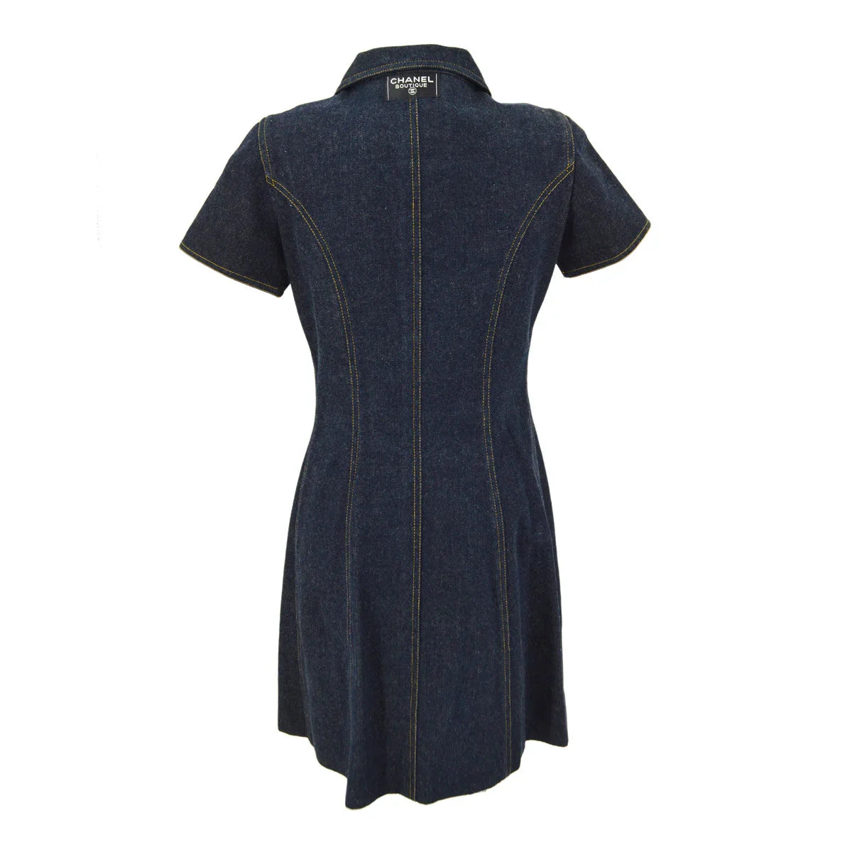 Chanel 1997 button-up denim minidress #36