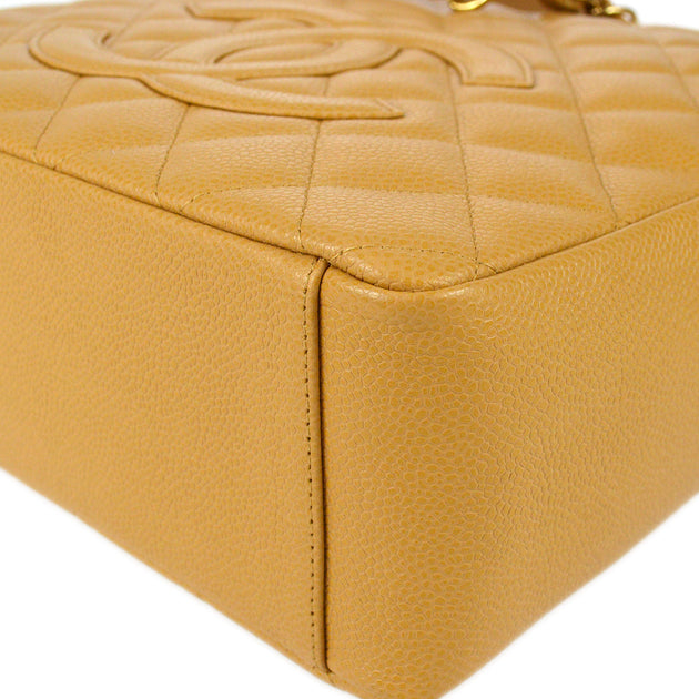 Chanel Shopping Tote Beige Caviar Leather