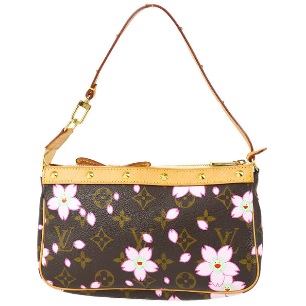 Louis Vuitton, Bags, Vintage Louis Vuitton Pochette Accessoires Hand Bag  Takashi Cherry Blossom