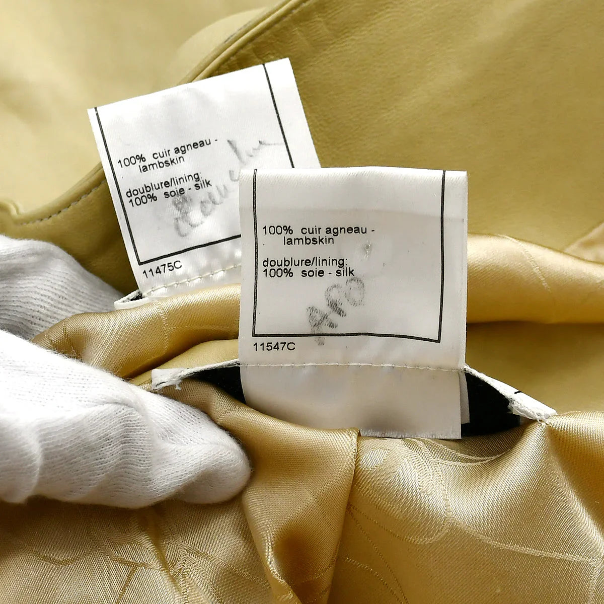 Chanel 2001 spring CC-buttons skirt leather suit #42