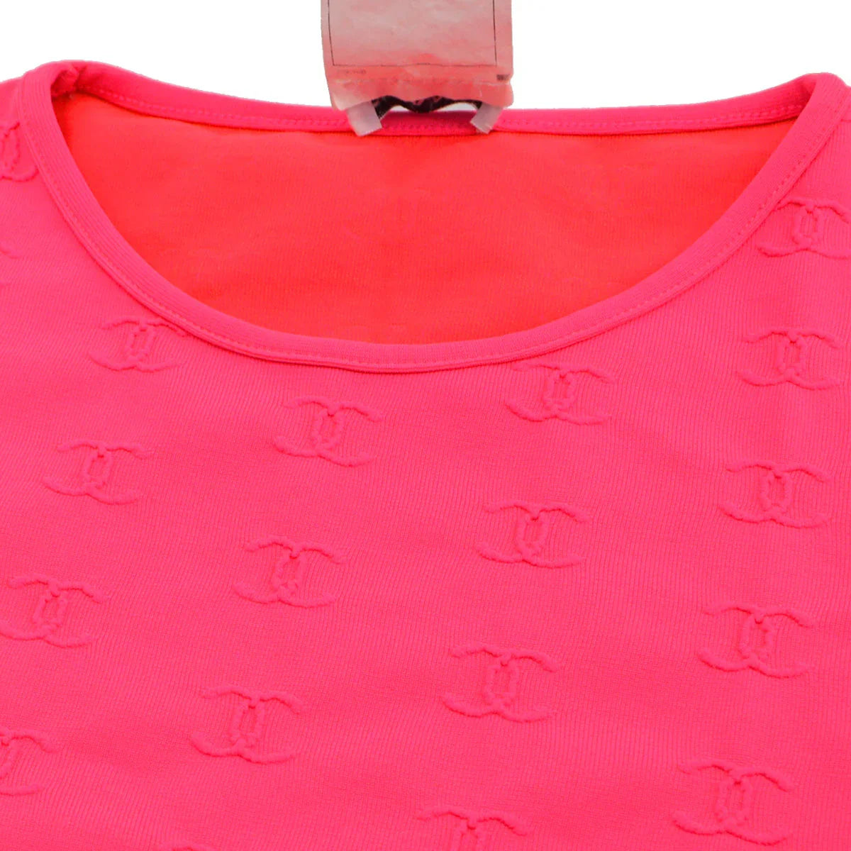 Chanel 1997 CC logo-embroidered cropped T-shirt #40