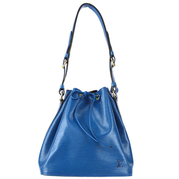 Louis Vuitton 1993 Petite Noe Bucket Shoulder Bag Blue Epi M44105