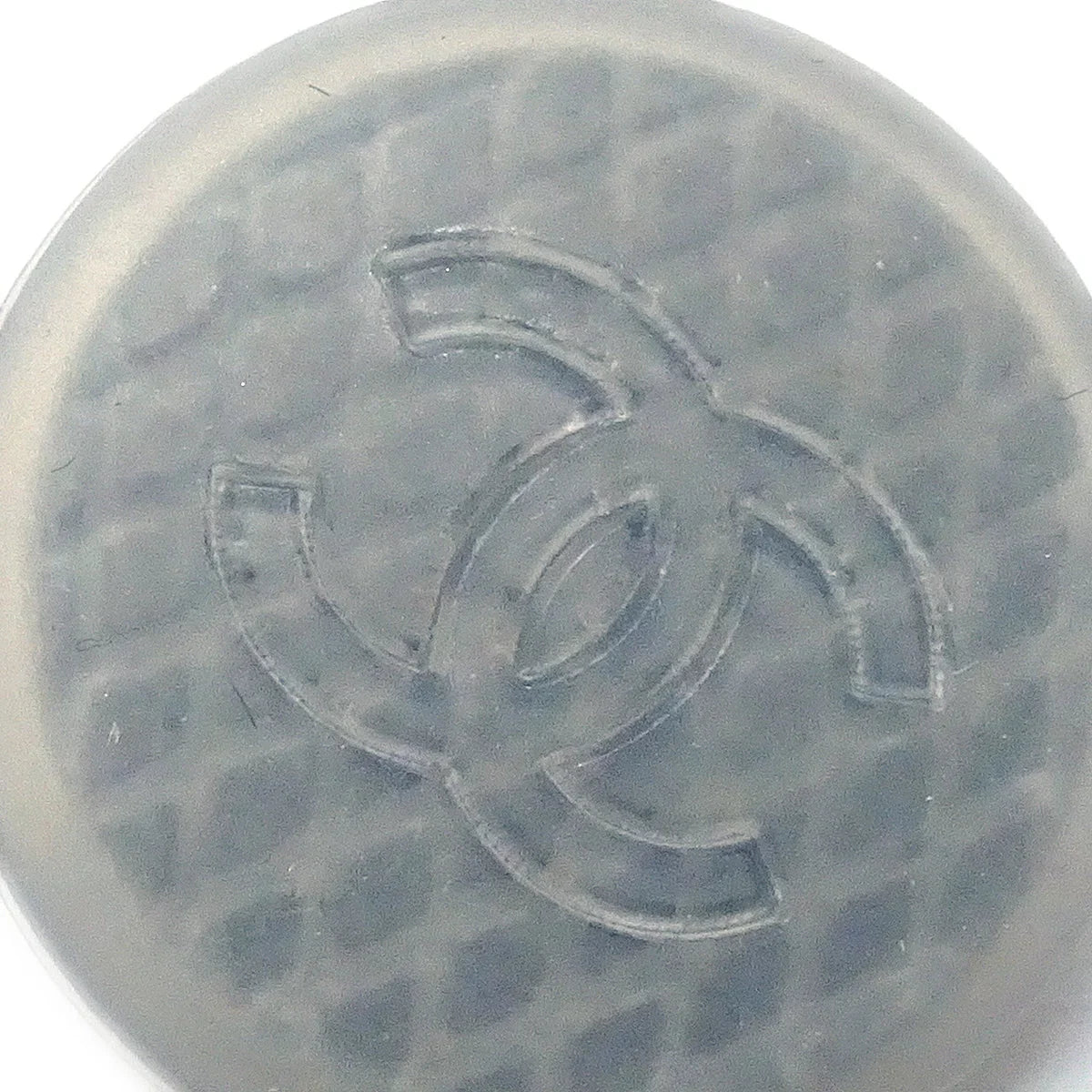 Chanel Button Earrings Clip-On Gray 99S
