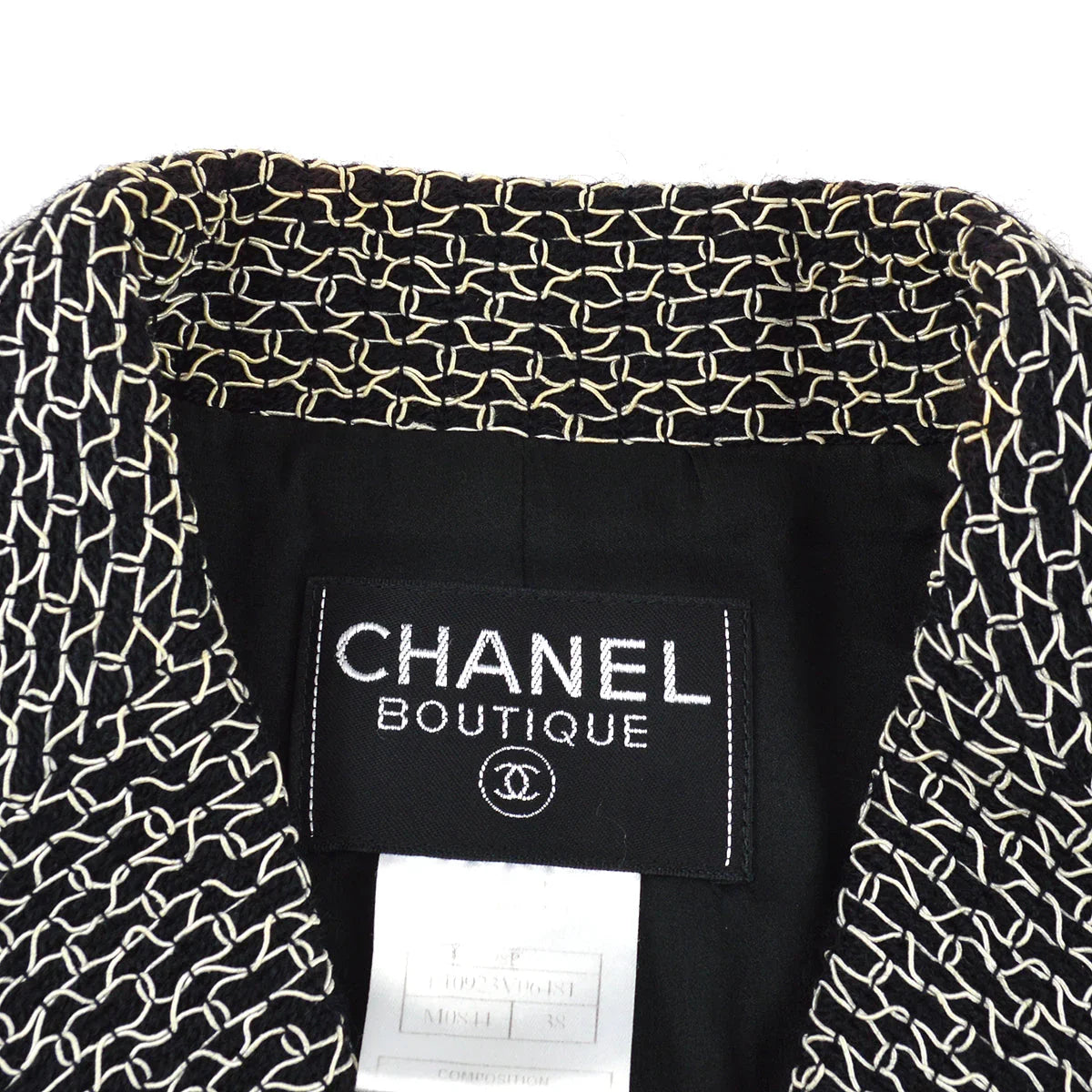 Chanel 1998 Double Breasted Tweed Blazer #38