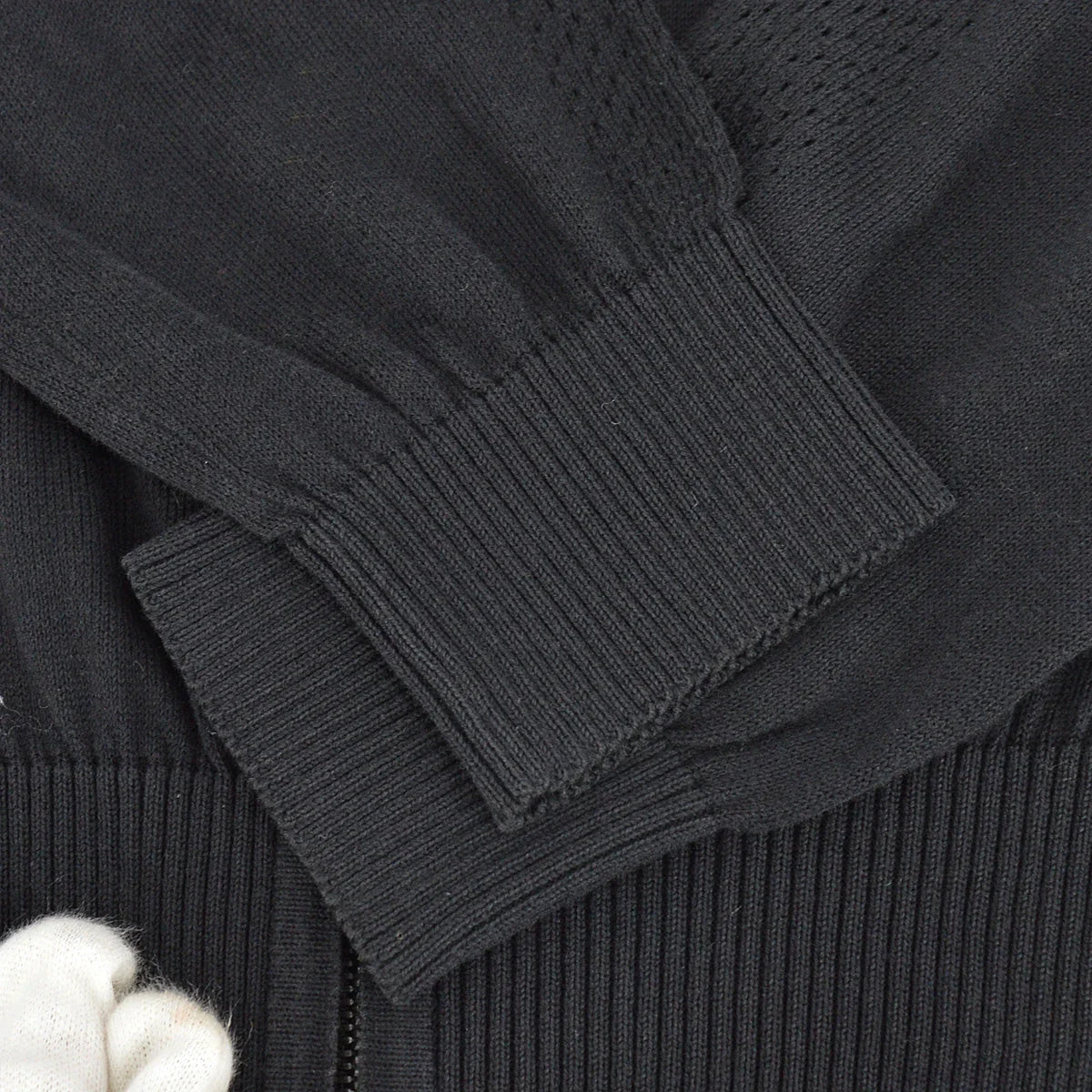 Chanel 2008 cruise CC perforated zip-front hoodie #38