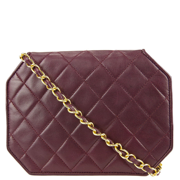 Chanel Bordeaux Burgundy Caviar Leather Wallet on Chain Flap Bag