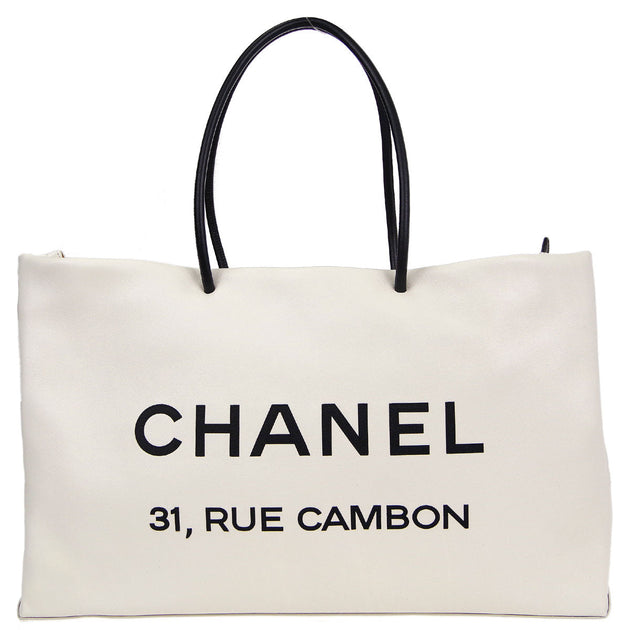 Chanel Canvas Logo Tote