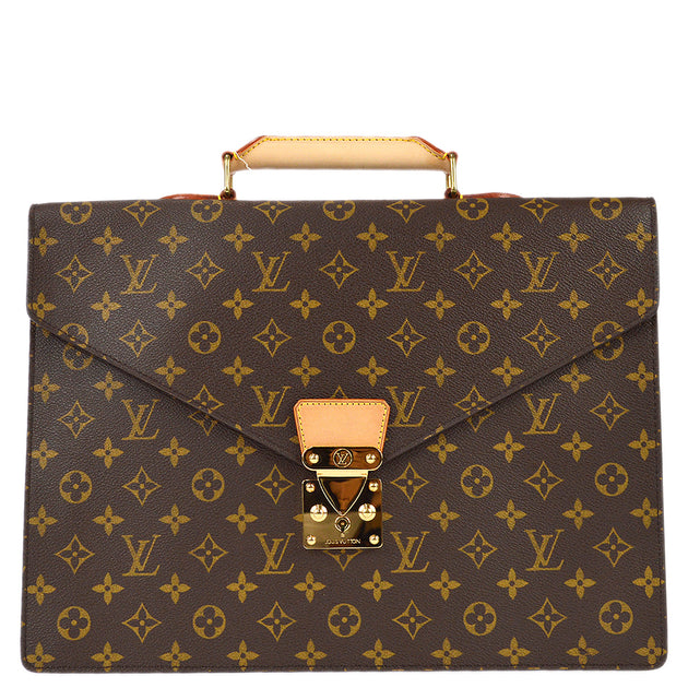 Authentic LOUIS VUITTON Monogram Serviette Conseiller M53331