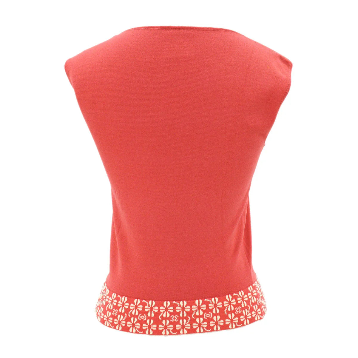 Chanel 2001 spring CC clover-jacquard sleeveless top #36