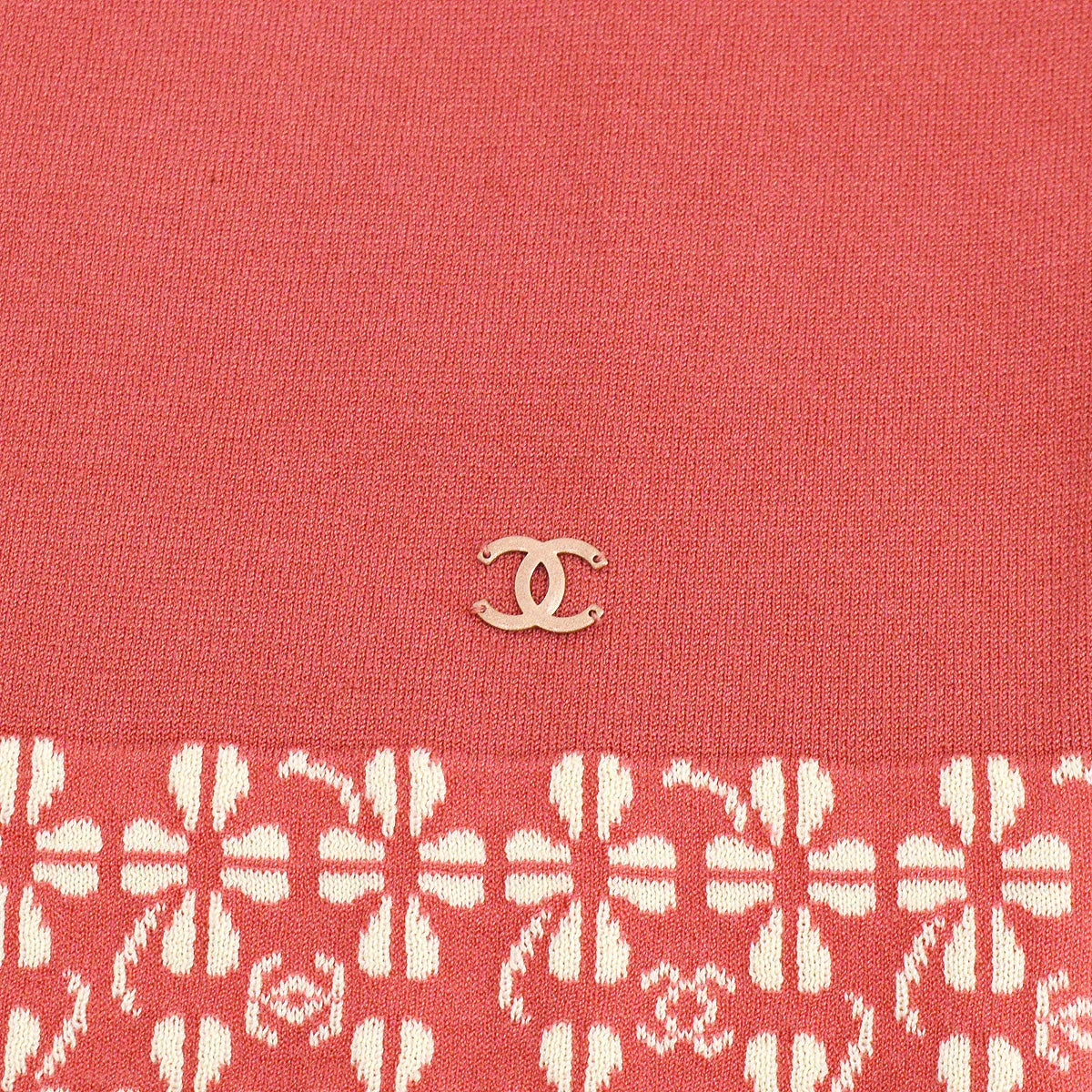 Chanel 2001 spring CC clover-jacquard sleeveless top #36