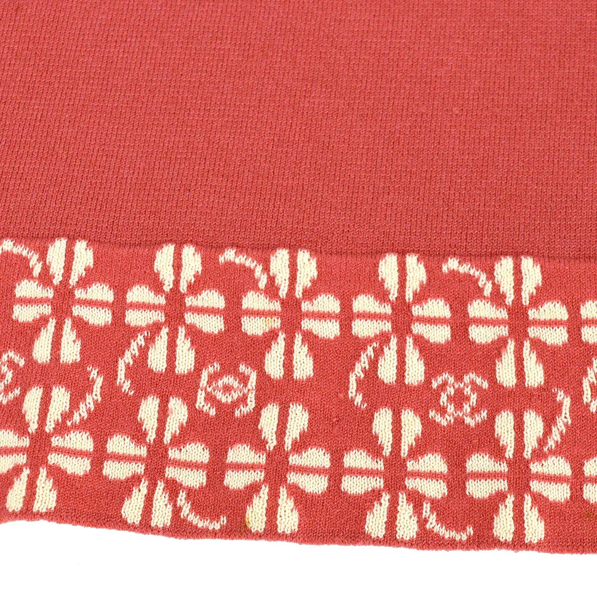Chanel 2001 spring CC clover-jacquard sleeveless top #36