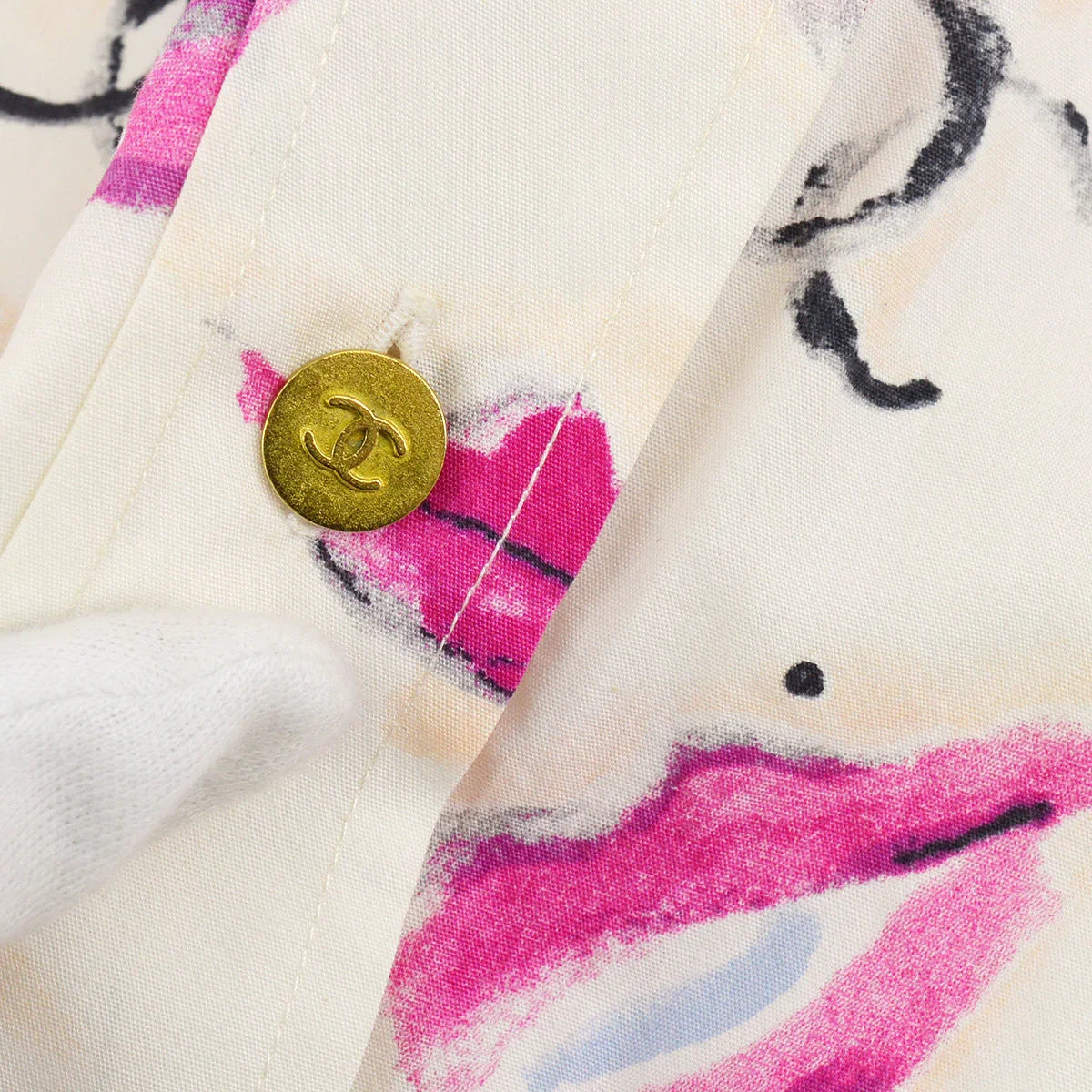 Chanel Lipstick Pattern Cotton Shirt #38
