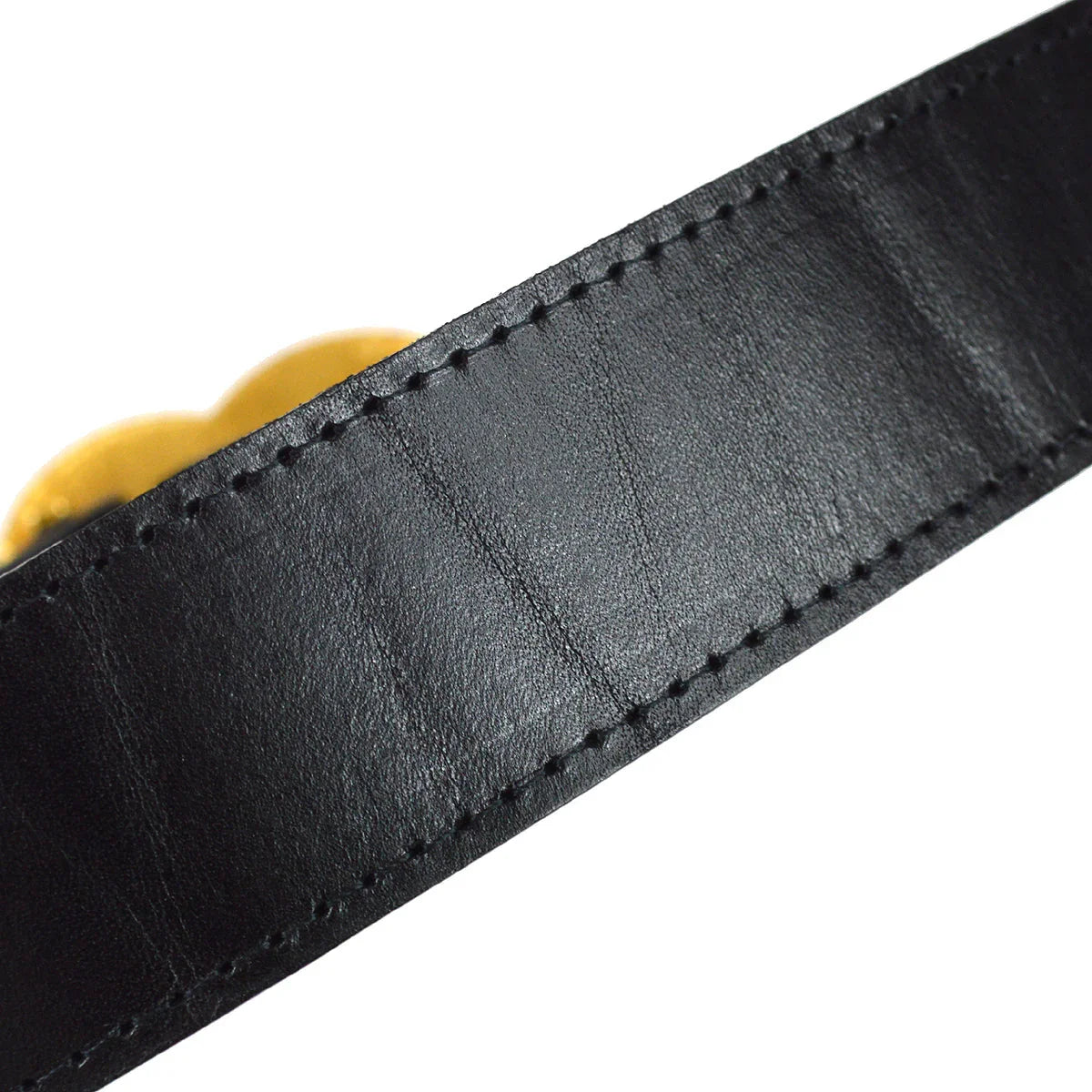 Chanel 1996 CC Buckle Belt Black #75