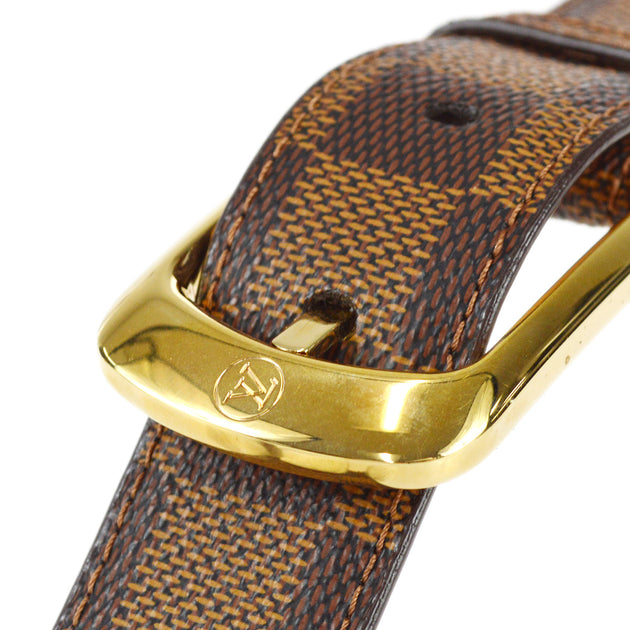 Louis Vuitton M6995W Ellipse Damier Belt Gold Hardware Size 95/38 - The  Attic Place