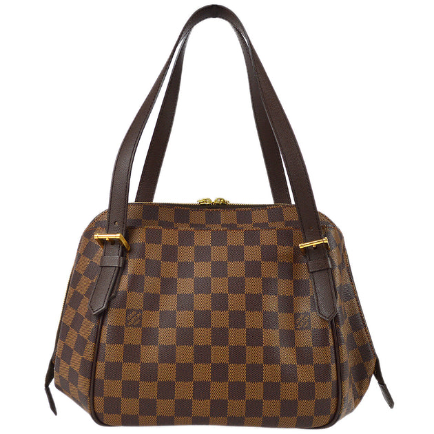 LOUIS VUITTON Damier Ebene Belem MM Brown Shoulder Bag