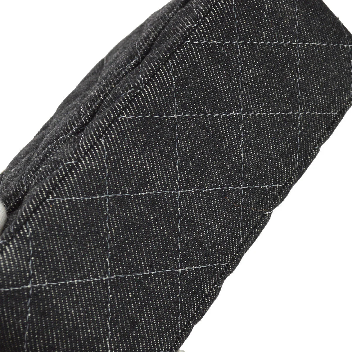 Chanel 1997-1999 Black Denim Mini Classic Square Flap Shoulder Bag 17