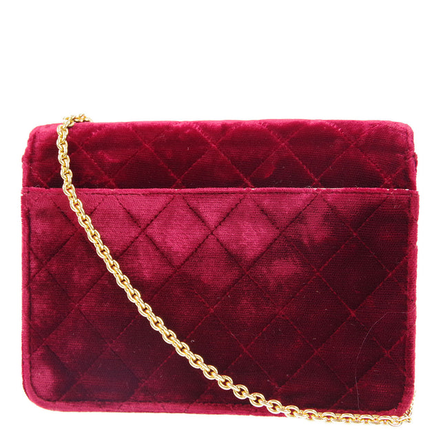 Chanel discount velvet clutch