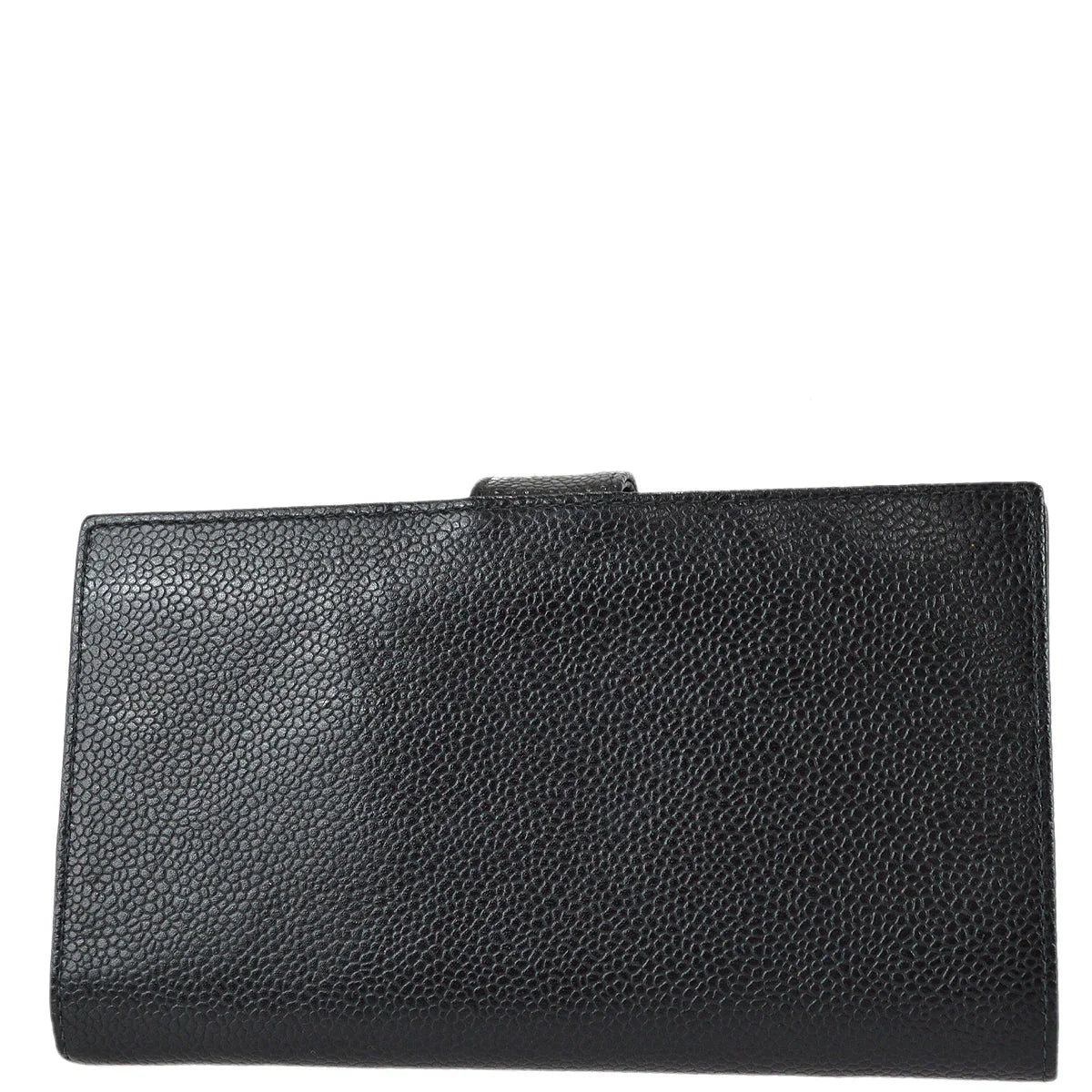 Chanel 2001-2003 Black Caviar Long Wallet