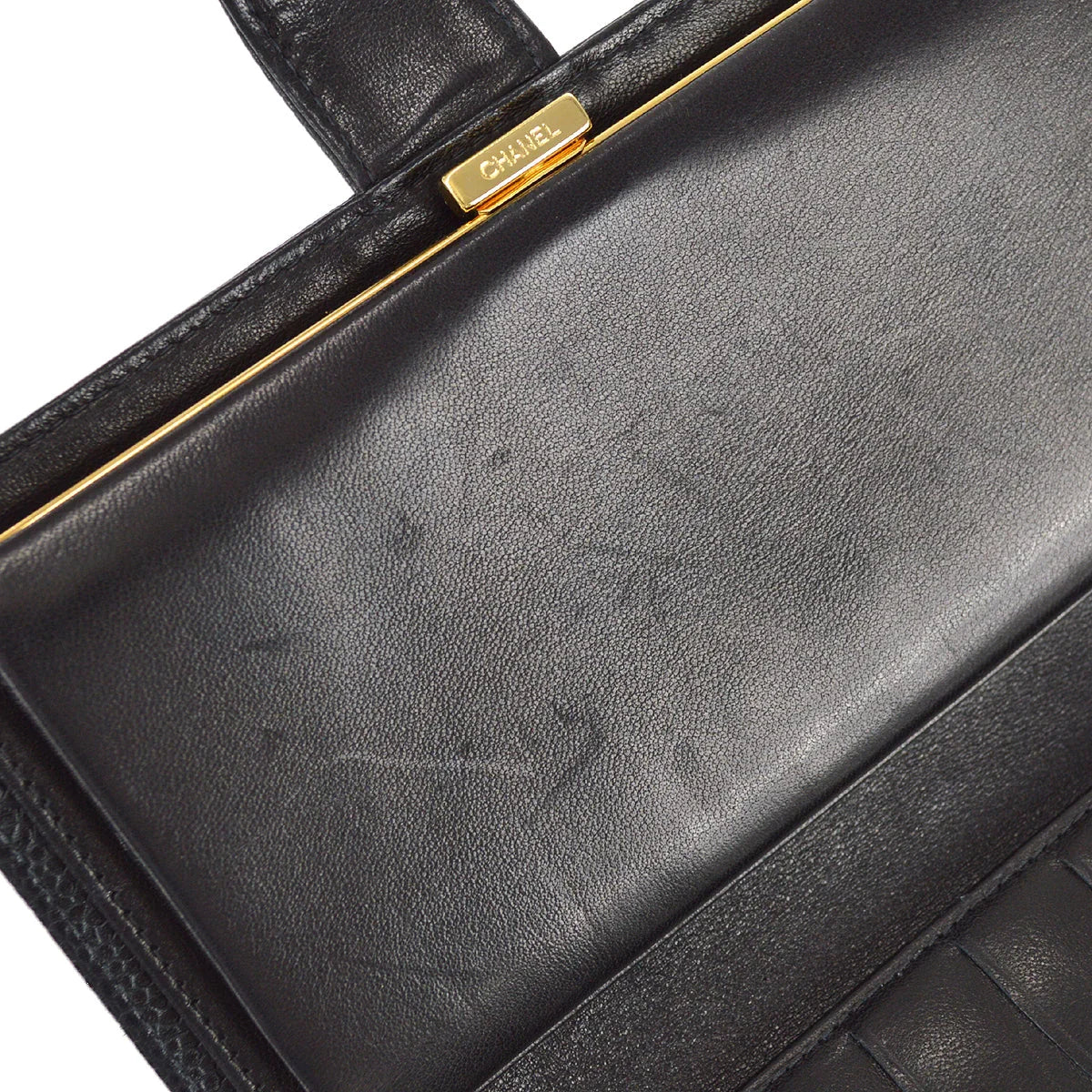 Chanel 2001-2003 Black Caviar Long Wallet