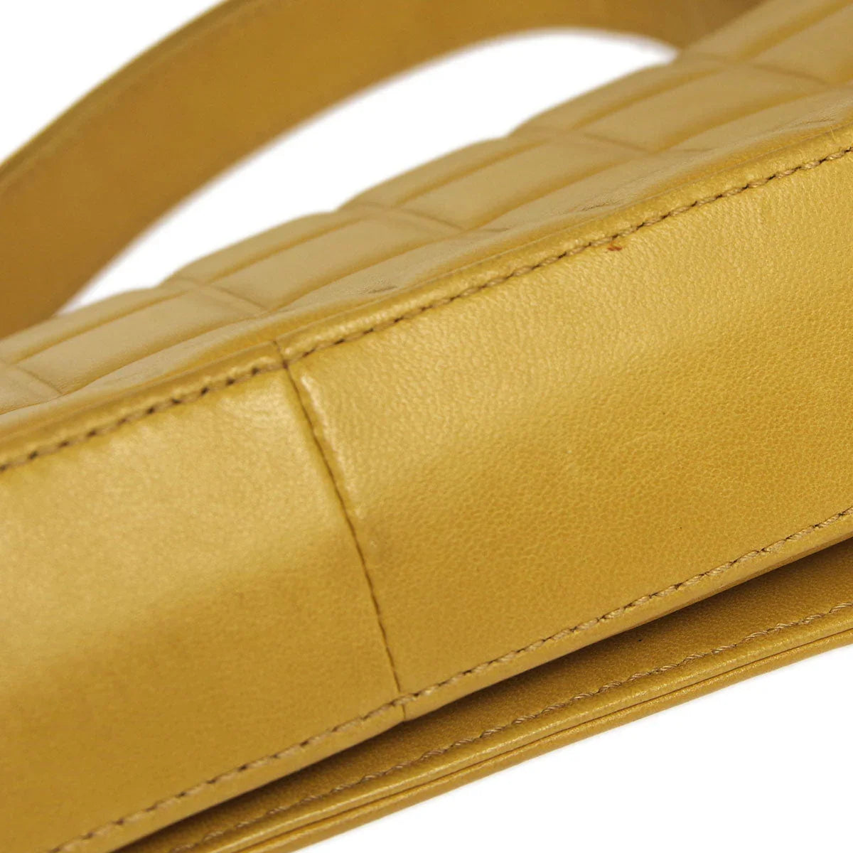 Chanel 2003-2004 Beige Lambskin Choco Bar Shoulder Bag