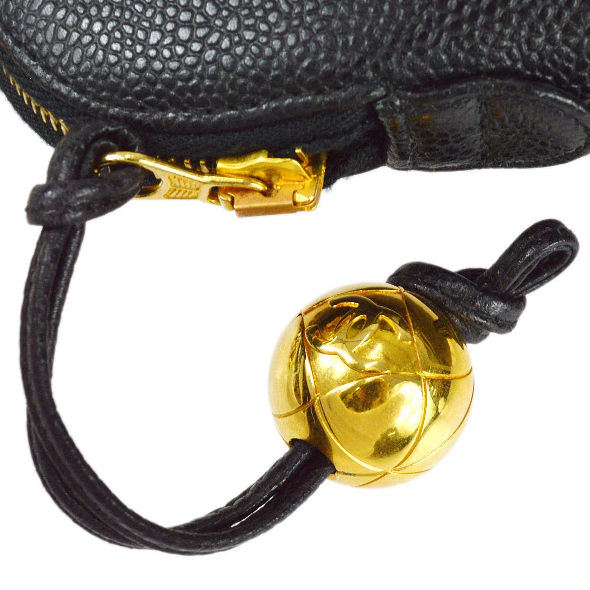Chanel 1994-1996 Black Caviar Chain Shoulder Tote Bag