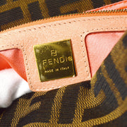 Fendi Brown Zucca Rhinestone Handbag