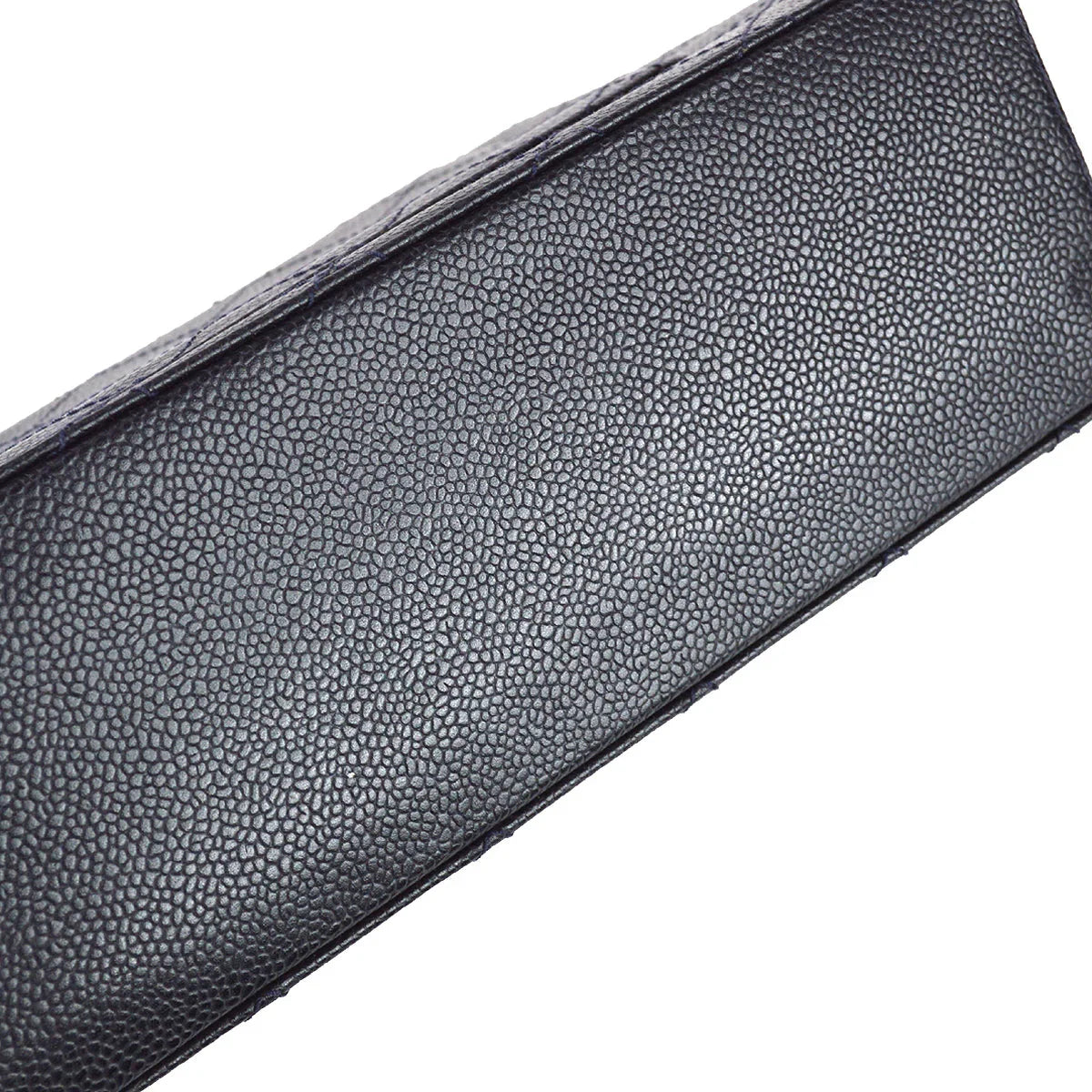 Chanel 1997-1999 Navy Caviar Classic Flap Chain Shoulder Bag