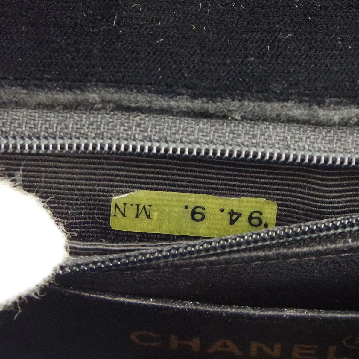 Chanel * 1991-1994 Black Velvet Straight Flap Shoulder Bag