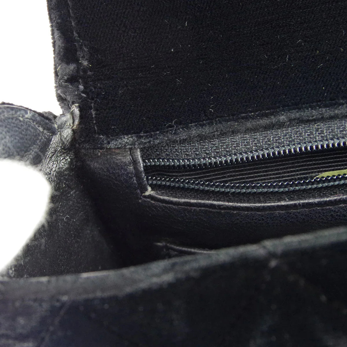 Chanel * 1991-1994 Black Velvet Straight Flap Shoulder Bag
