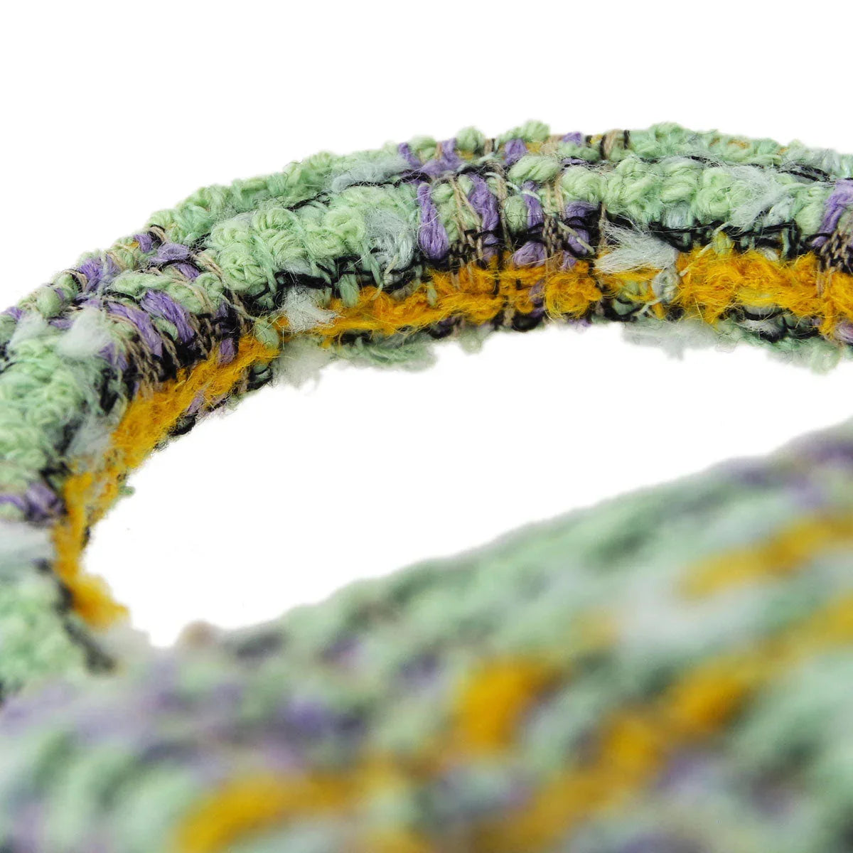 Chanel * 1994 Green Tweed Micro Classic Flap Handbag