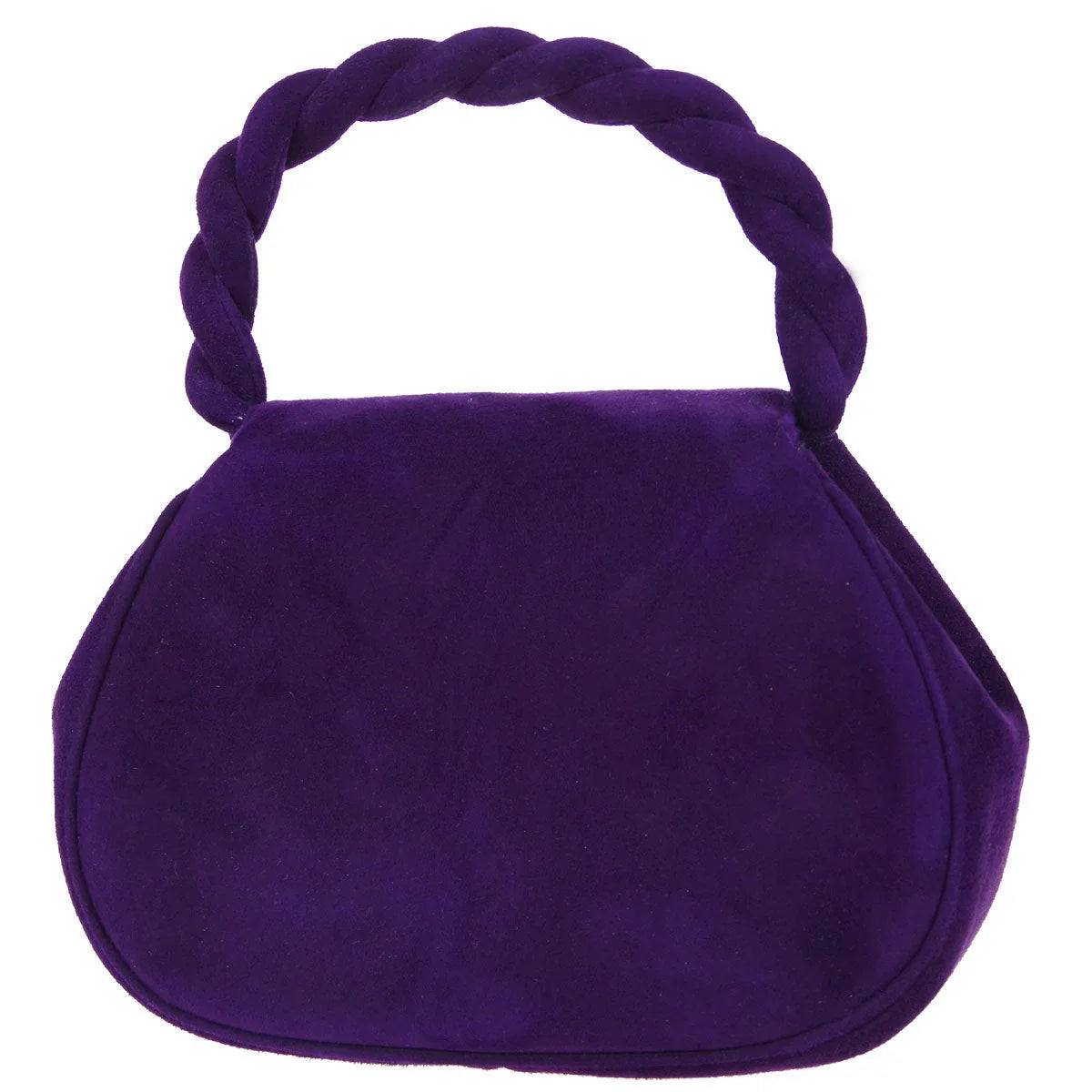 Chanel * 1996-1997 Purple Suede Braided Handbag