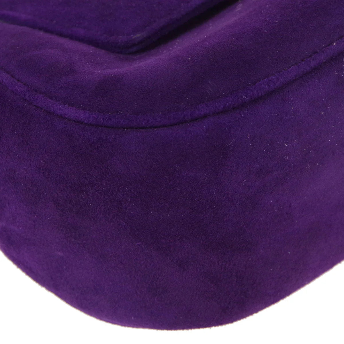 Chanel * 1996-1997 Purple Suede Braided Handbag