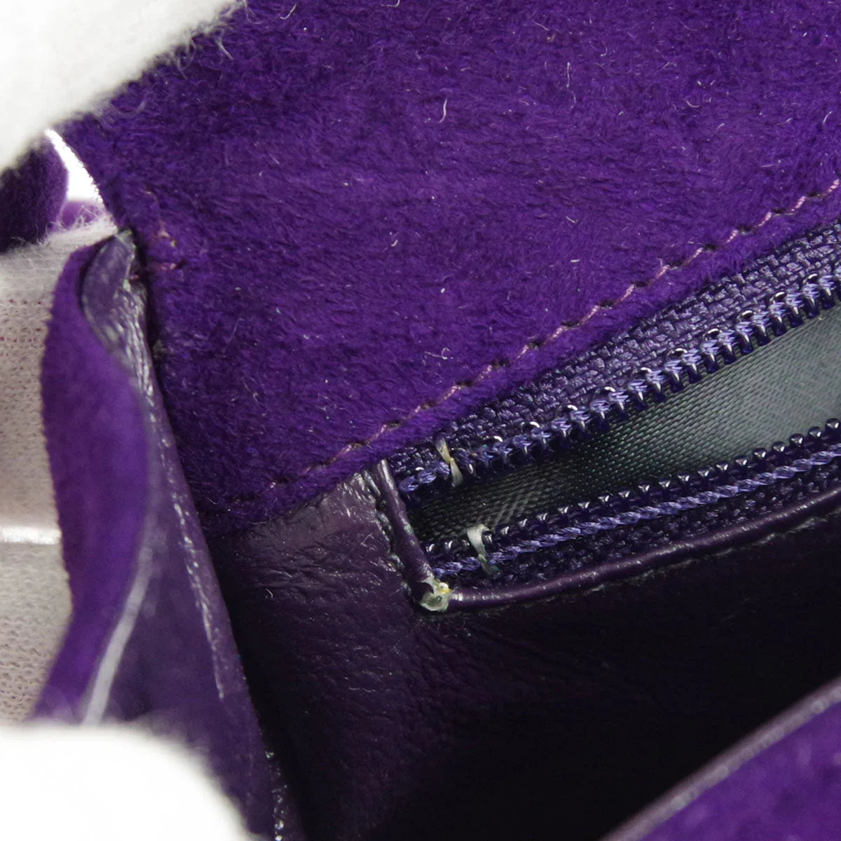 Chanel * 1996-1997 Purple Suede Braided Handbag