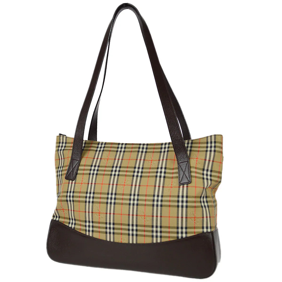 Burberrys Beige House Check Shoulder Tote Bag