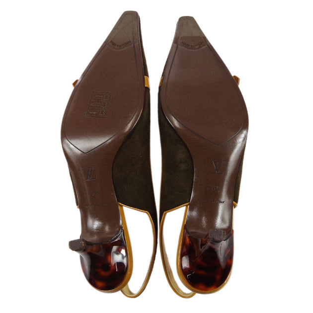 Louis Vuitton * Brown Suede Shoes Mules #36 1/2 – AMORE Vintage Tokyo