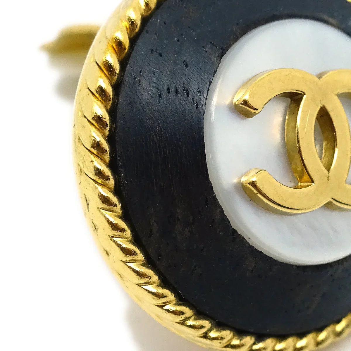 Chanel 1996 Mother of Pearl Rope Edge Earrings