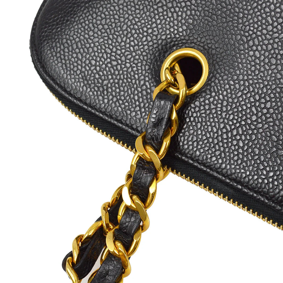 Chanel 1994-1996 Black Caviar Zipper Tote 41