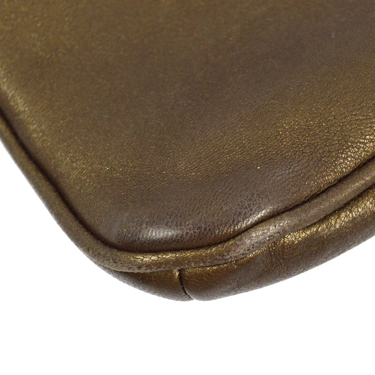 Chanel 2004-2005 Bronze Lambskin Mademoiselle Lock Shoulder Bag