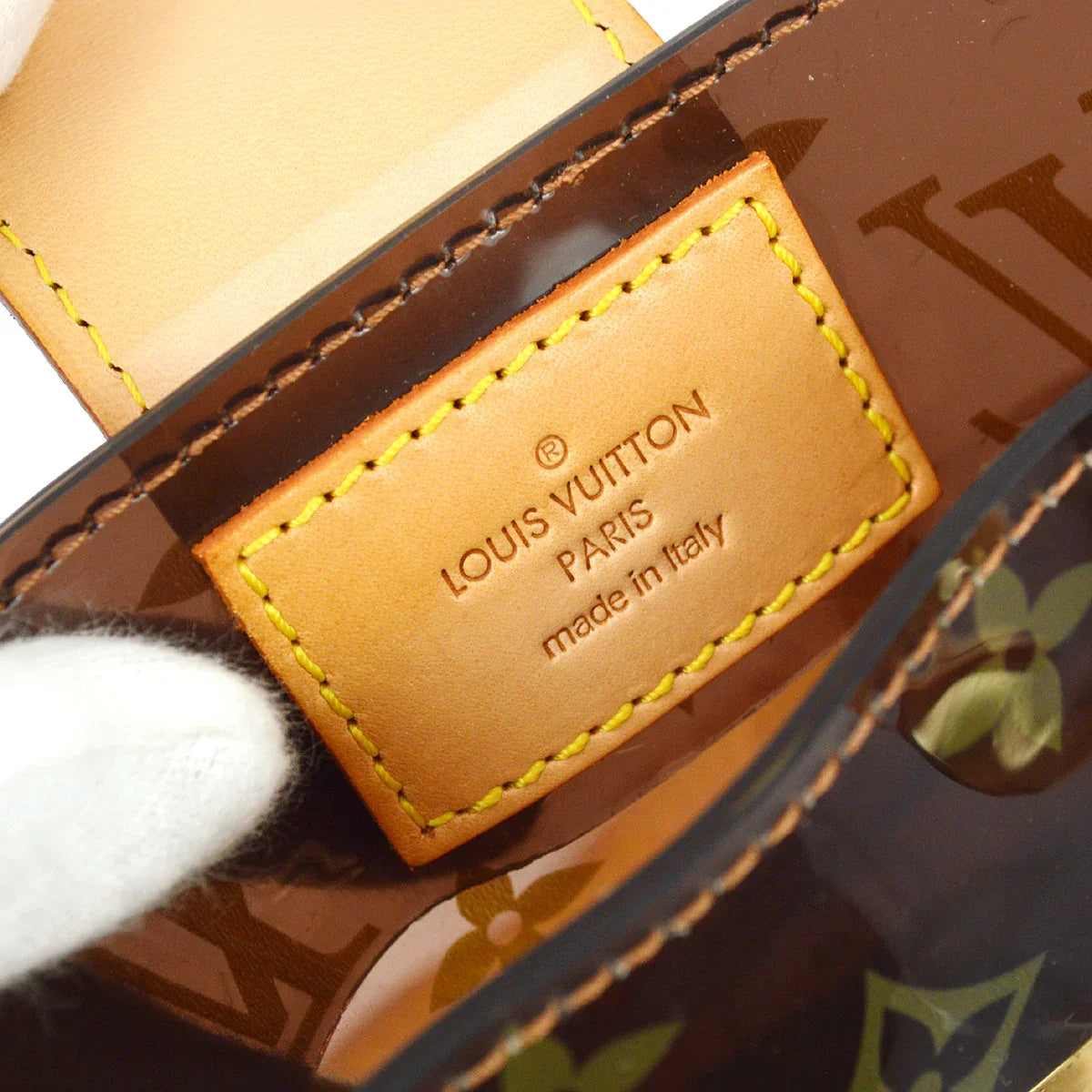 Louis Vuitton 2004 Monogram Vinyl Neo Cabas Ambre MM M92504