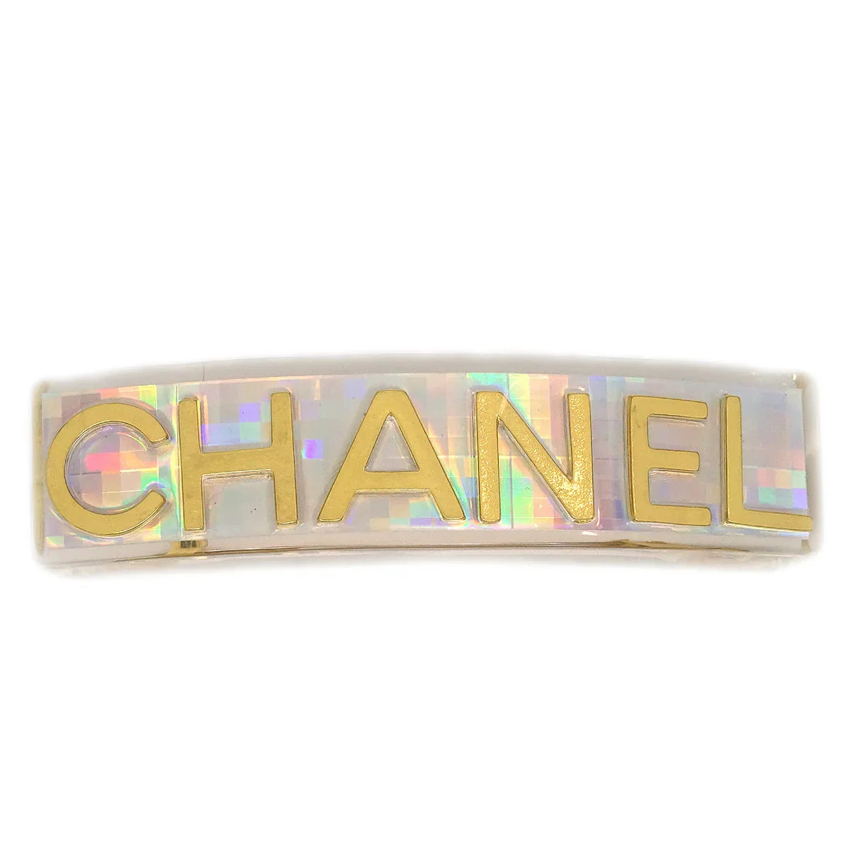 Chanel Hair Clip Hairpin Barrette Clear 97P/62