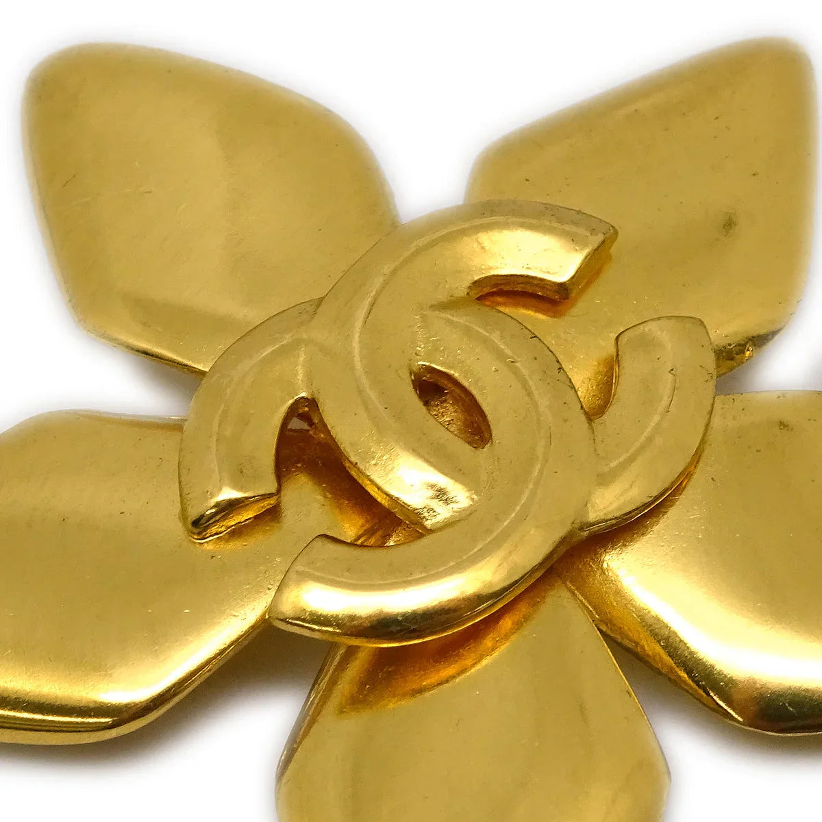 Chanel CC Brooch Pin Gold 96P