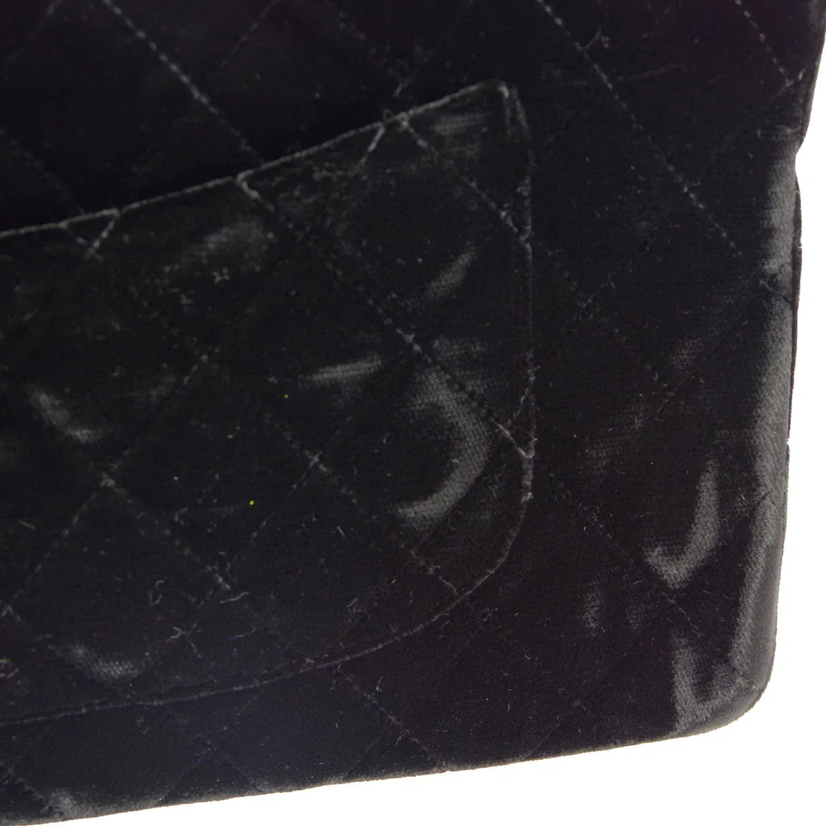 Chanel * 1991-1994 Black Velvet Medium Classic Flap Handbag