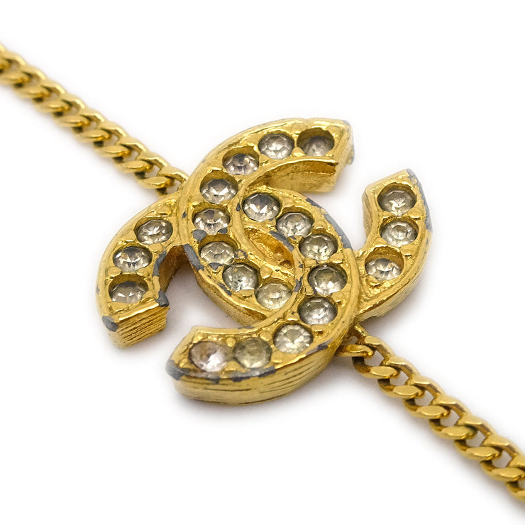 Chanel Rhinestone Gold Chain Bracelet 4022/1982