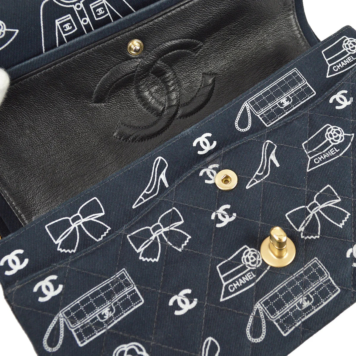 Chanel 2001-2003 Canvas Medium Classic Double Flap Bag