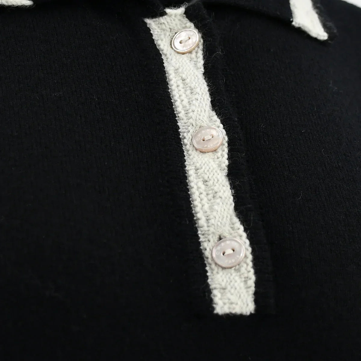 Chanel 2004 Fall CC Logo Cashmere Polo Dress #40