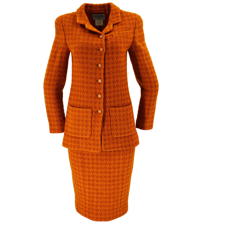 Chanel 1995 fall tweed skirt suit #38