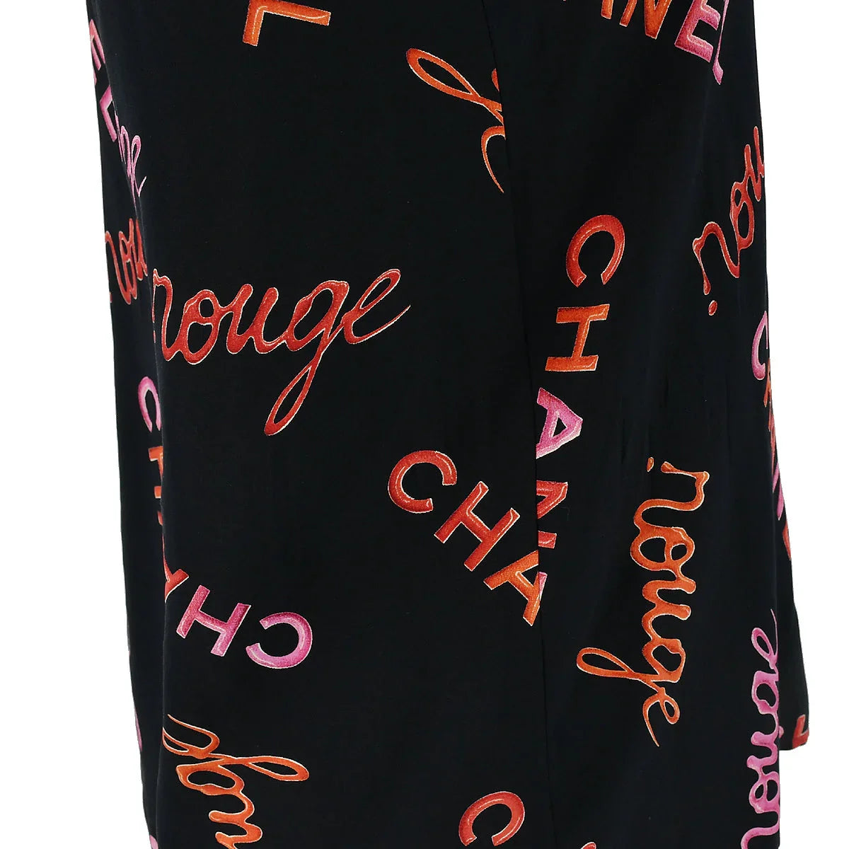 Chanel 1996 Spring Rouge Logo Pattern Sleeveless Silk Blouse #38